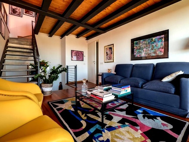 Contemporary Living Room - Loft-Style